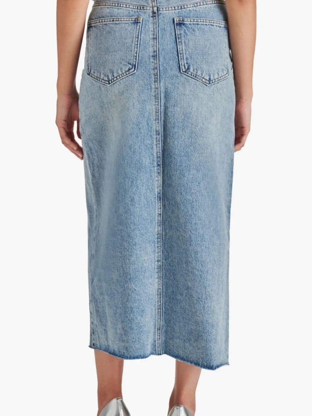 Steve Madden Avani Front Slit Denim Skirt - Picture 4 of 4